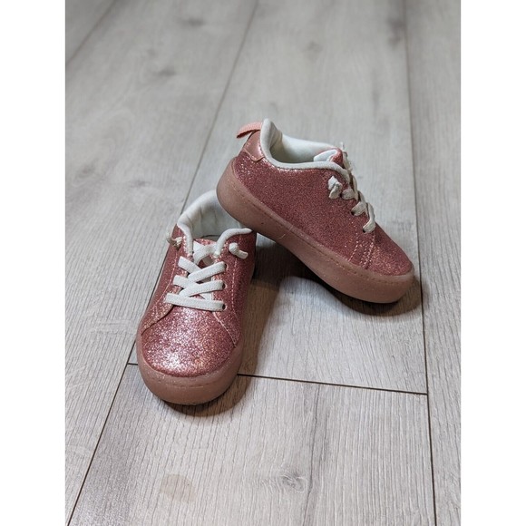 Carter's Toddler Girl's Pink Glitter Shoes, Size 5T - Picture 1 of 8